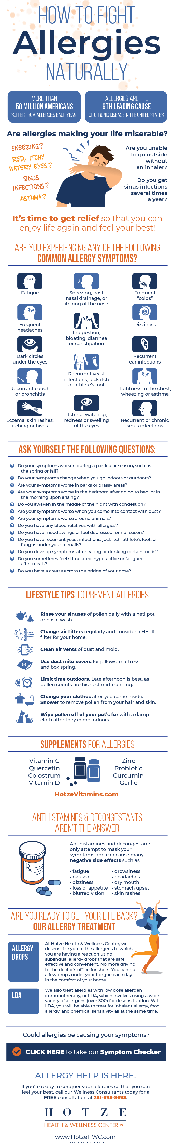 How to Fight Allergies Naturally Infographic