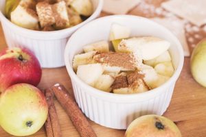 cinnamon apples in bowl