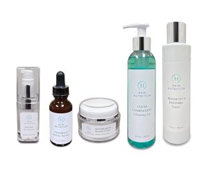 group of skin care products